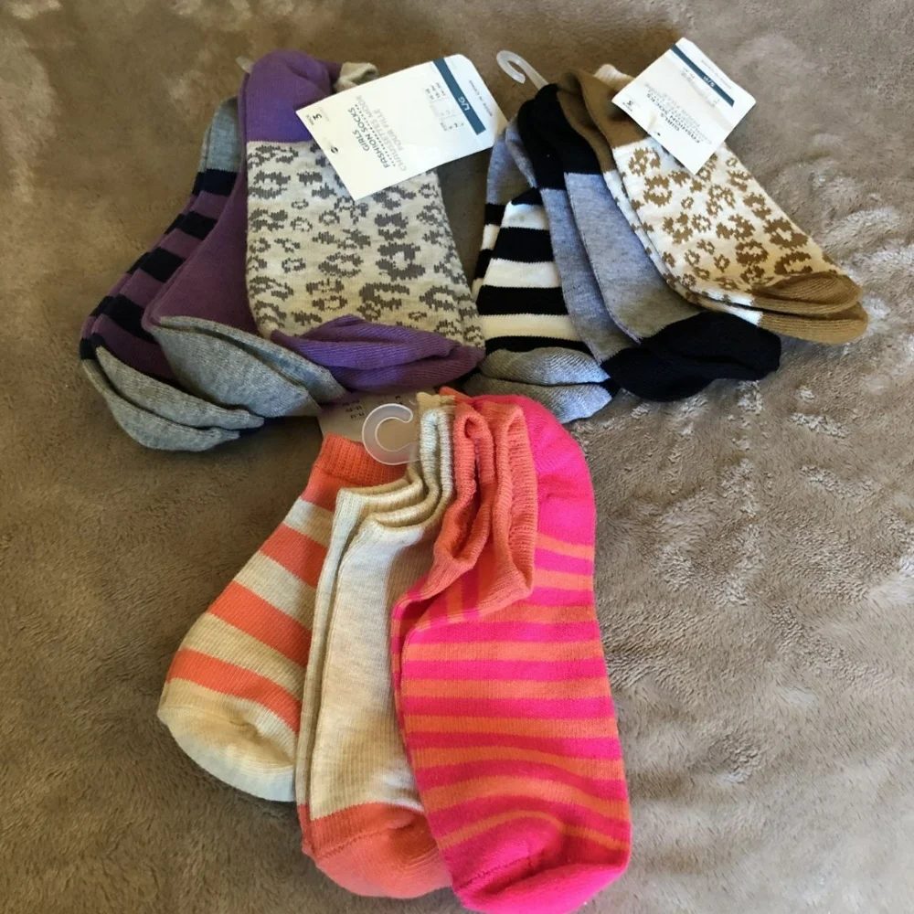 NWT 9 Variety Pack Ankle Socks for kids